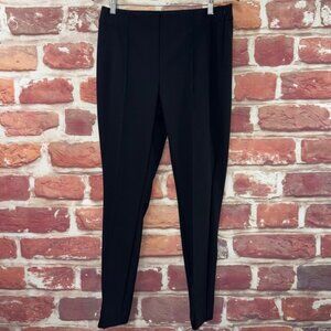 Lafayette 148 Gramercy Pants Womens 8 Black Stretchy Side Zip Slim Trousers